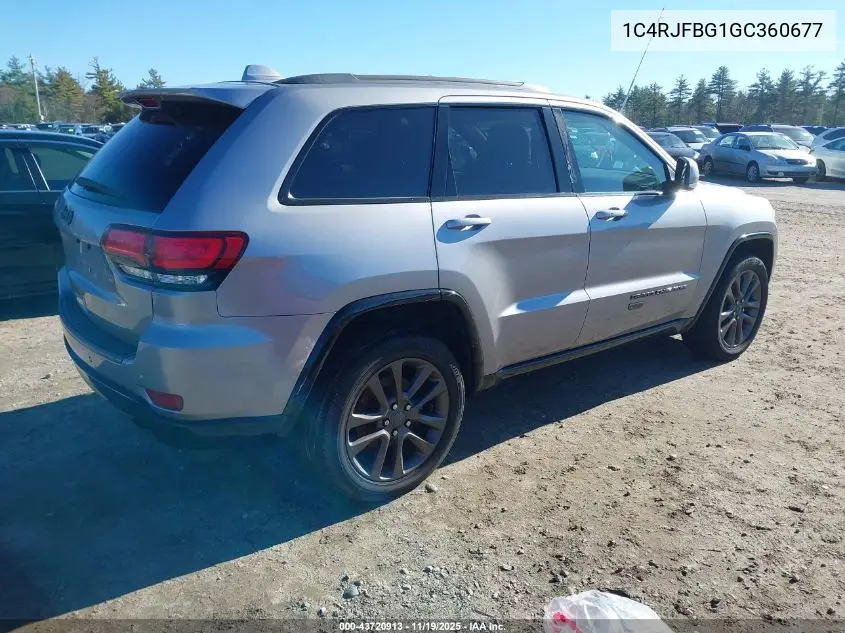 1C4RJFBG1GC360677 2016 Jeep Grand Cherokee Limited 75Th Anniversary