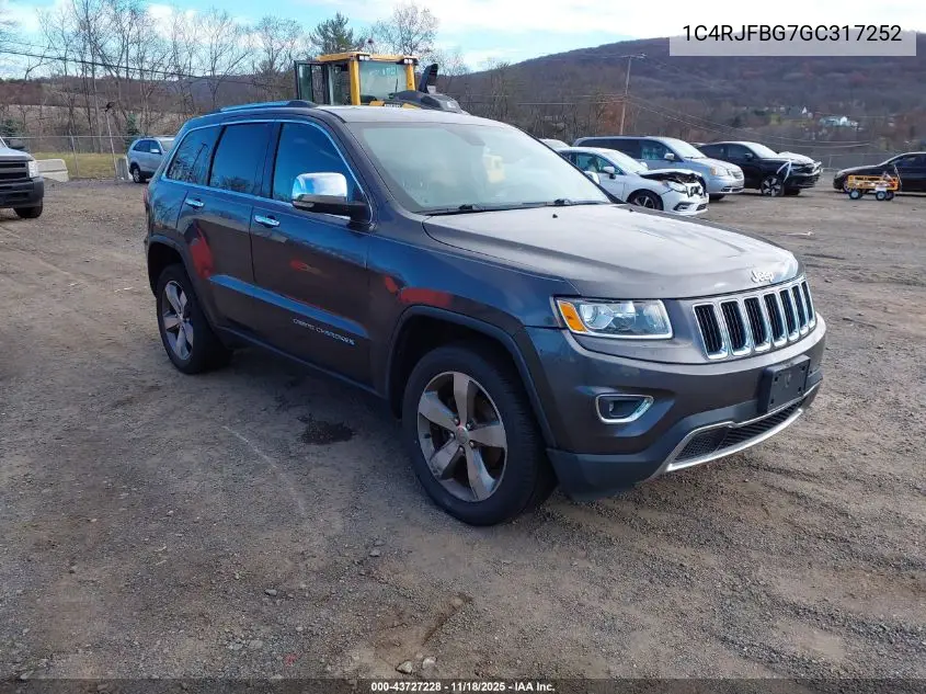 1C4RJFBG7GC317252 2016 Jeep Grand Cherokee Limited