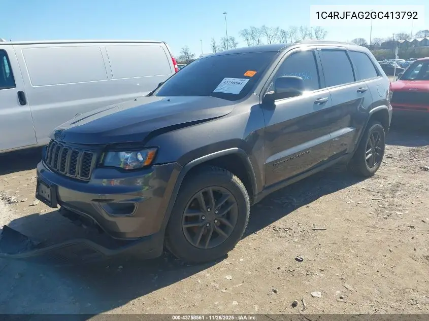1C4RJFAG2GC413792 2016 Jeep Grand Cherokee 75Th Anniversary