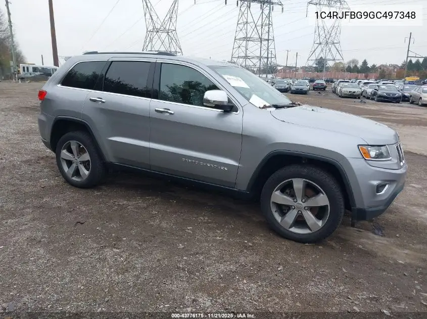 1C4RJFBG9GC497348 2016 Jeep Grand Cherokee Limited