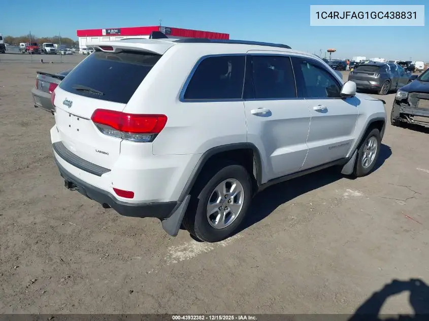1C4RJFAG1GC438831 2016 Jeep Grand Cherokee Laredo