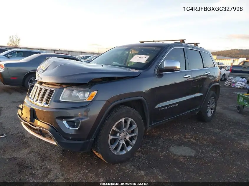 1C4RJFBGXGC327998 2016 Jeep Grand Cherokee Limited