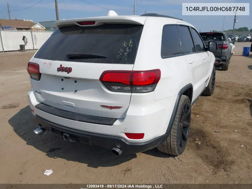 2017 Jeep Grand Cherokee Trailhawk VIN: 1C4RJFLG0HC687748 Lot: 12093419