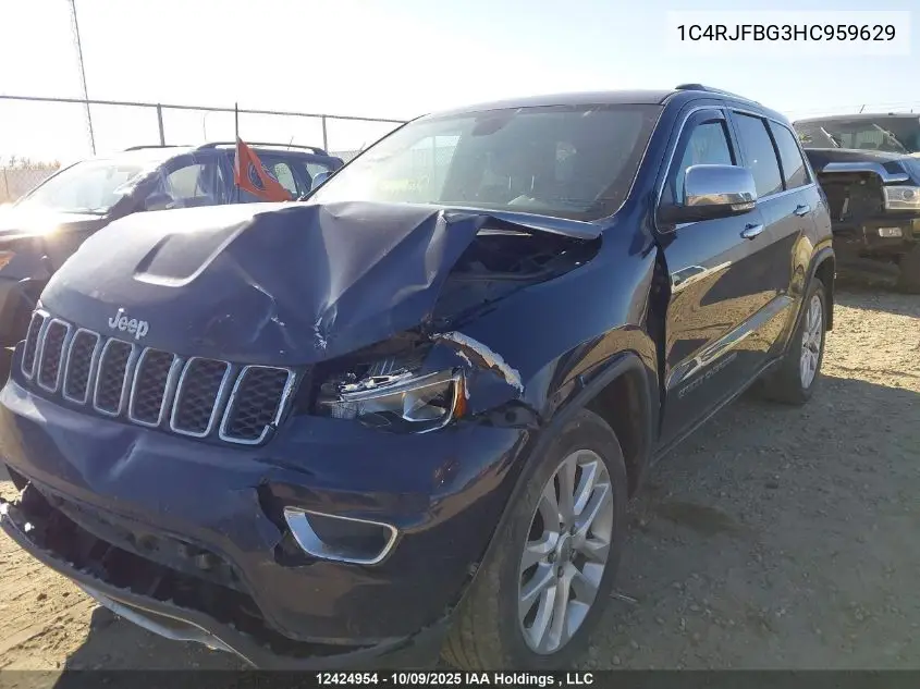 1C4RJFBG3HC959629 2017 Jeep Grand Cherokee Limited