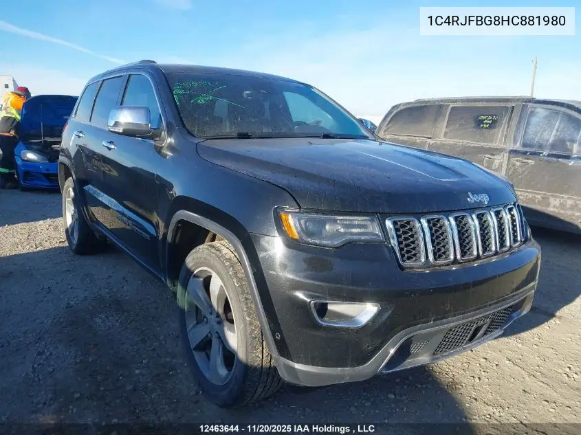 1C4RJFBG8HC881980 2017 Jeep Grand Cherokee Limited