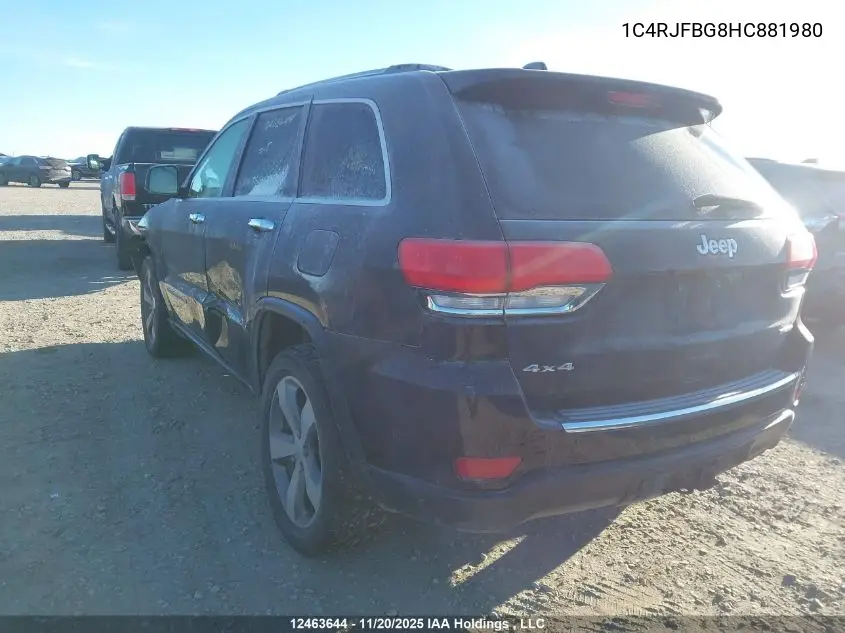 1C4RJFBG8HC881980 2017 Jeep Grand Cherokee Limited
