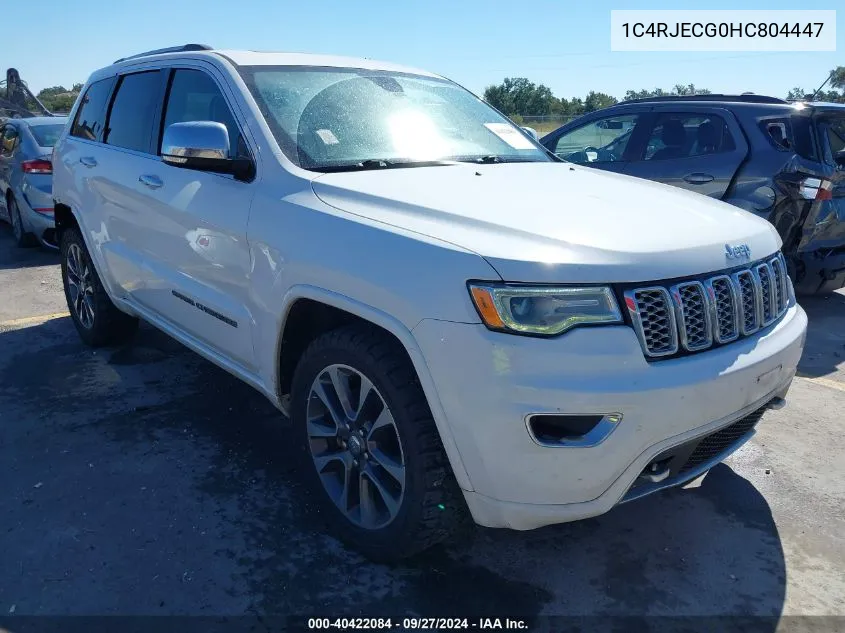 1C4RJECG0HC804447 2017 Jeep Grand Cherokee Overland 4X2