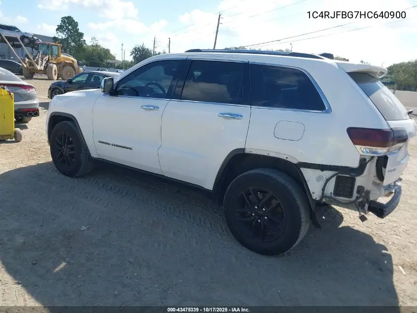 1C4RJFBG7HC640900 2017 Jeep Grand Cherokee Limited 4X4