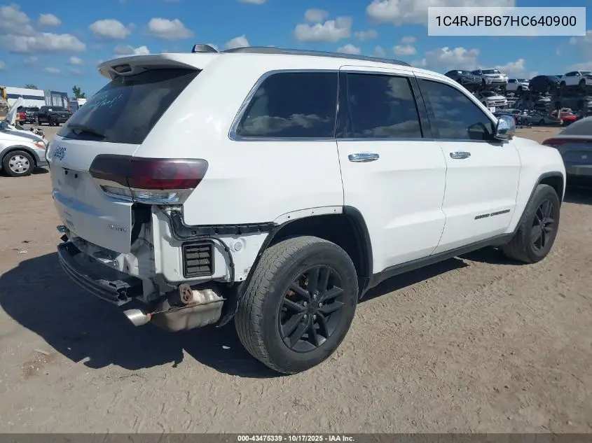 1C4RJFBG7HC640900 2017 Jeep Grand Cherokee Limited 4X4