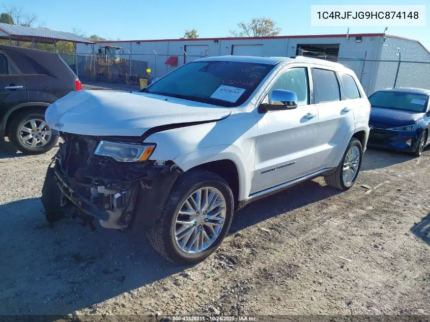 1C4RJFJG9HC874148 2017 Jeep Grand Cherokee Summit 4X4