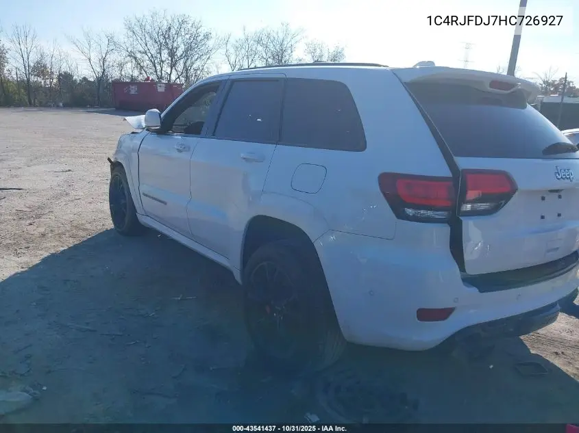 1C4RJFDJ7HC726927 2017 Jeep Grand Cherokee Srt