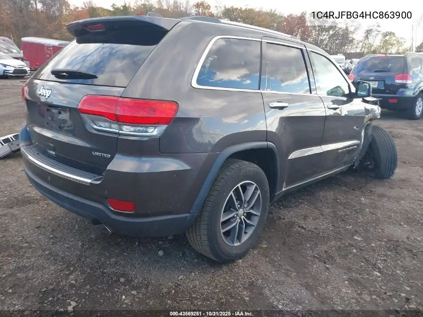1C4RJFBG4HC863900 2017 Jeep Grand Cherokee Limited 4X4