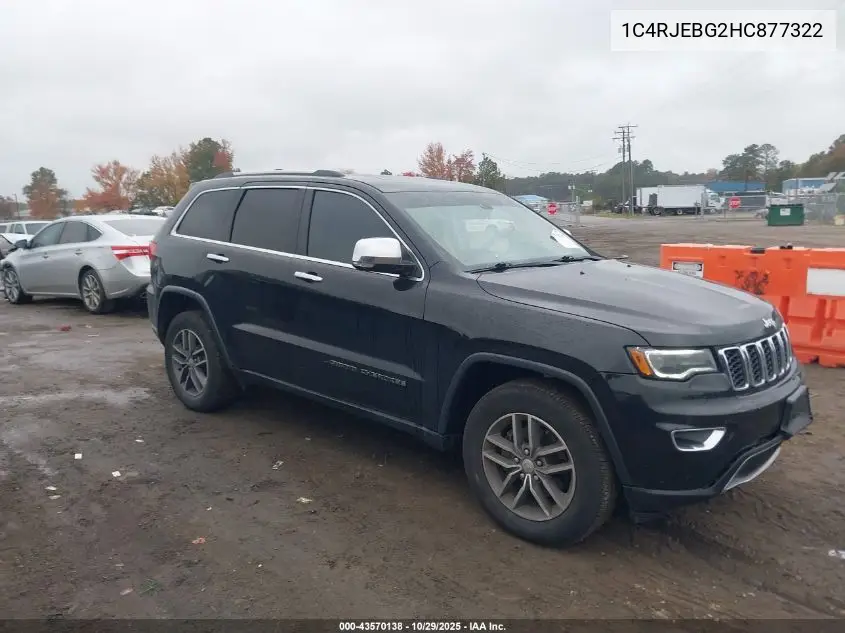 1C4RJEBG2HC877322 2017 Jeep Grand Cherokee Limited 4X2