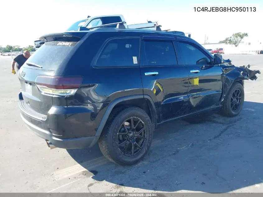 1C4RJEBG8HC950113 2017 Jeep Grand Cherokee Limited 4X2