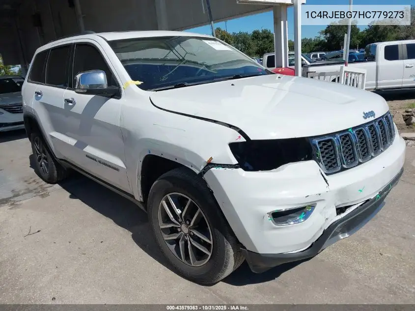 1C4RJEBG7HC779273 2017 Jeep Grand Cherokee Limited 4X2