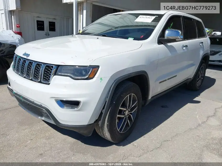 1C4RJEBG7HC779273 2017 Jeep Grand Cherokee Limited 4X2