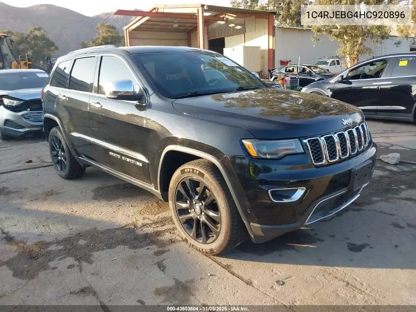 1C4RJEBG4HC920896 2017 Jeep Grand Cherokee Limited 4X2