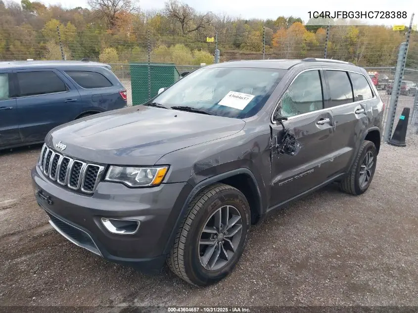 1C4RJFBG3HC728388 2017 Jeep Grand Cherokee Limited 4X4