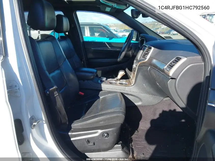 1C4RJFBG1HC792560 2017 Jeep Grand Cherokee Limited 4X4