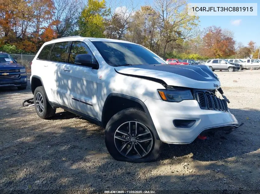 1C4RJFLT3HC881915 2017 Jeep Grand Cherokee Trailhawk 4X4