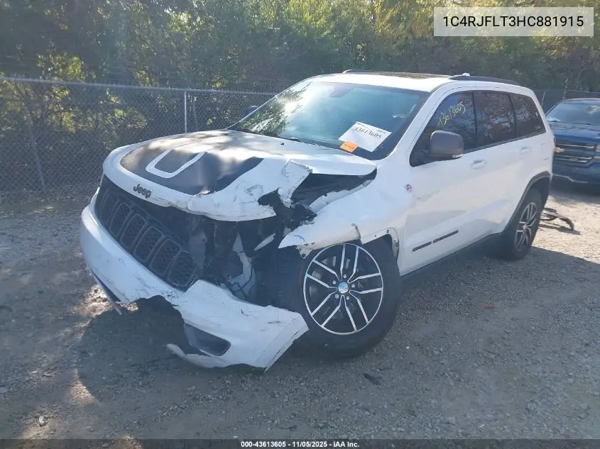1C4RJFLT3HC881915 2017 Jeep Grand Cherokee Trailhawk 4X4