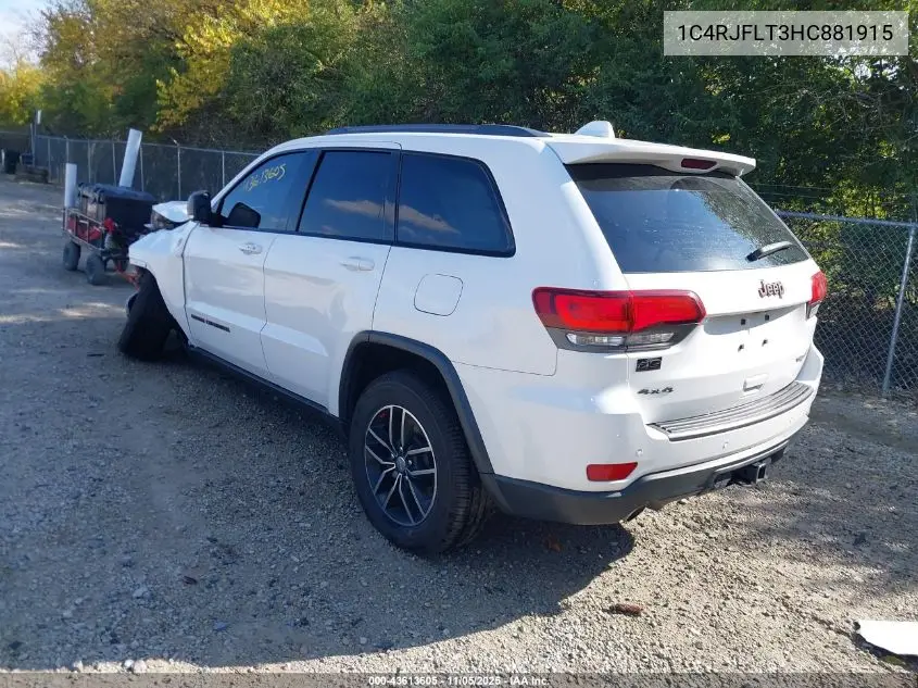 1C4RJFLT3HC881915 2017 Jeep Grand Cherokee Trailhawk 4X4