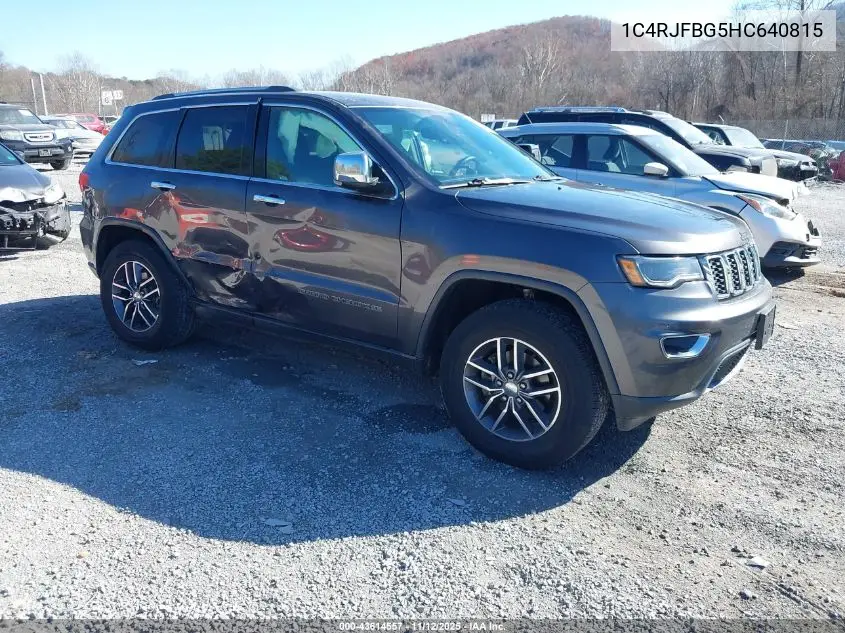 1C4RJFBG5HC640815 2017 Jeep Grand Cherokee Limited 4X4