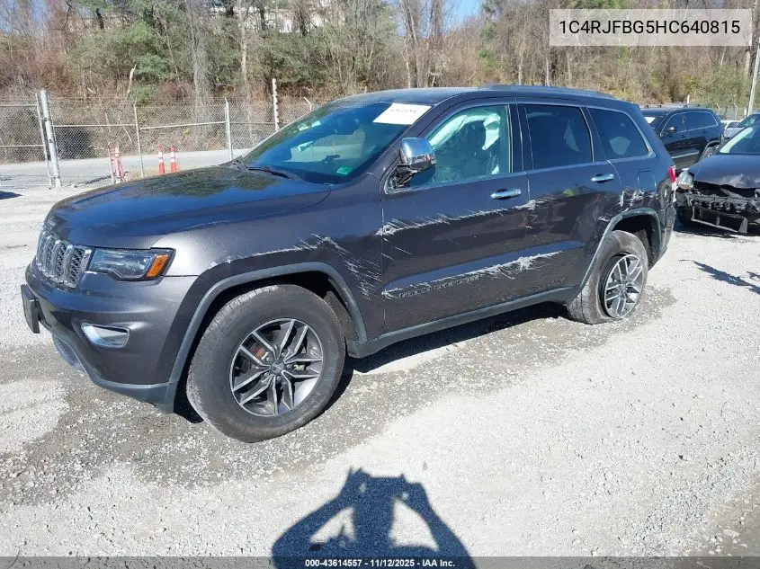 1C4RJFBG5HC640815 2017 Jeep Grand Cherokee Limited 4X4