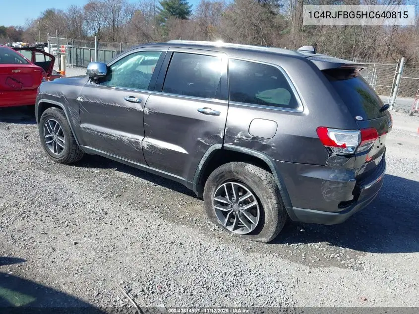 1C4RJFBG5HC640815 2017 Jeep Grand Cherokee Limited 4X4