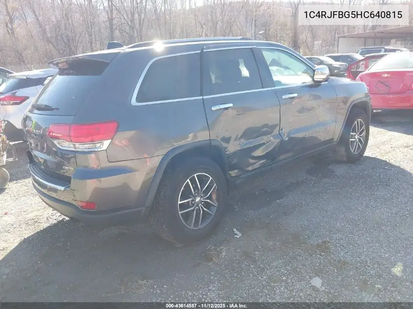 1C4RJFBG5HC640815 2017 Jeep Grand Cherokee Limited 4X4
