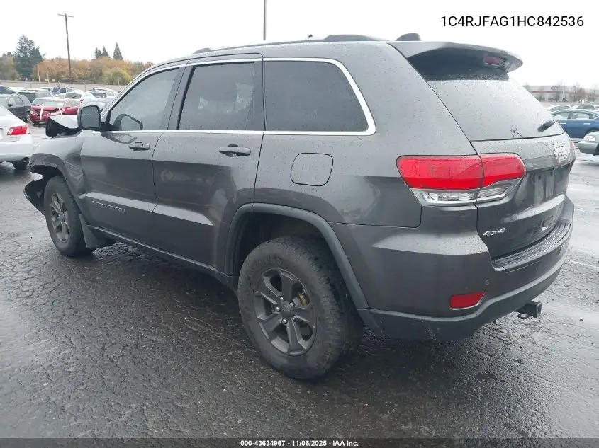 1C4RJFAG1HC842536 2017 Jeep Grand Cherokee Laredo 4X4