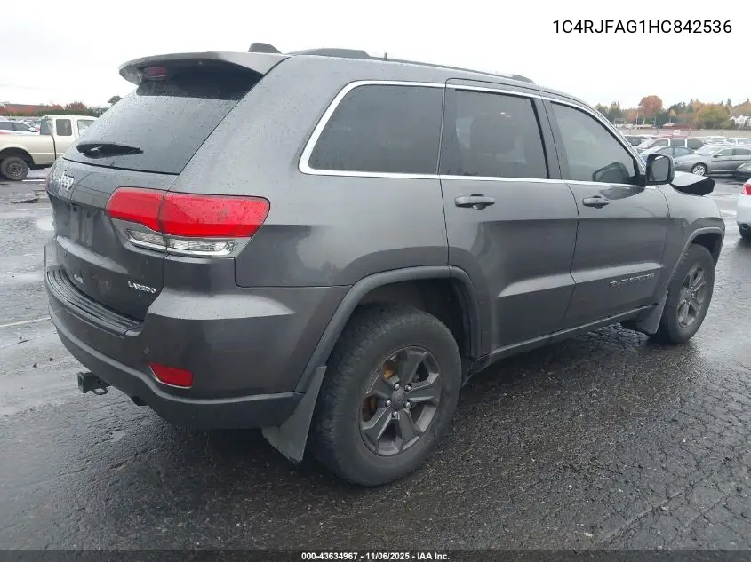 1C4RJFAG1HC842536 2017 Jeep Grand Cherokee Laredo 4X4