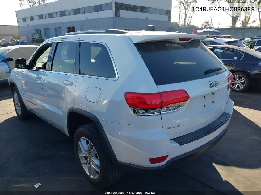 1C4RJFAG1HC886388 2017 Jeep Grand Cherokee Laredo 4X4