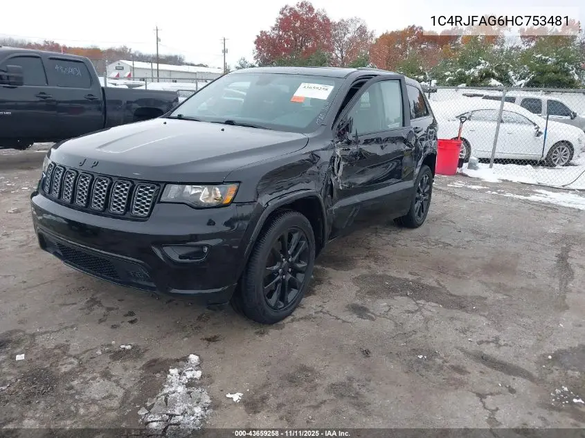 1C4RJFAG6HC753481 2017 Jeep Grand Cherokee Altitude 4X4