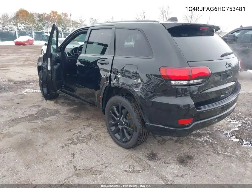 1C4RJFAG6HC753481 2017 Jeep Grand Cherokee Altitude 4X4