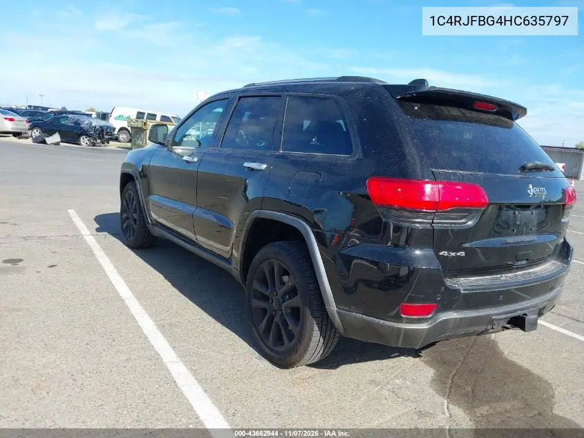 1C4RJFBG4HC635797 2017 Jeep Grand Cherokee Limited 4X4