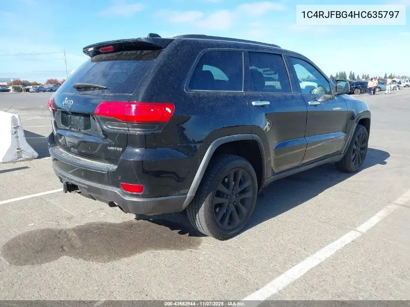 1C4RJFBG4HC635797 2017 Jeep Grand Cherokee Limited 4X4