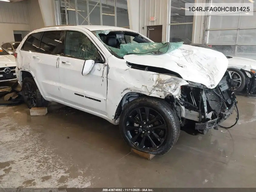 1C4RJFAG0HC881425 2017 Jeep Grand Cherokee Altitude 4X4