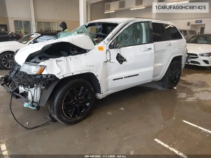 1C4RJFAG0HC881425 2017 Jeep Grand Cherokee Altitude 4X4
