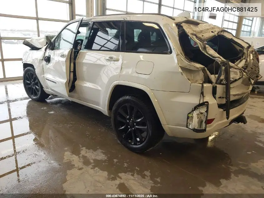 1C4RJFAG0HC881425 2017 Jeep Grand Cherokee Altitude 4X4