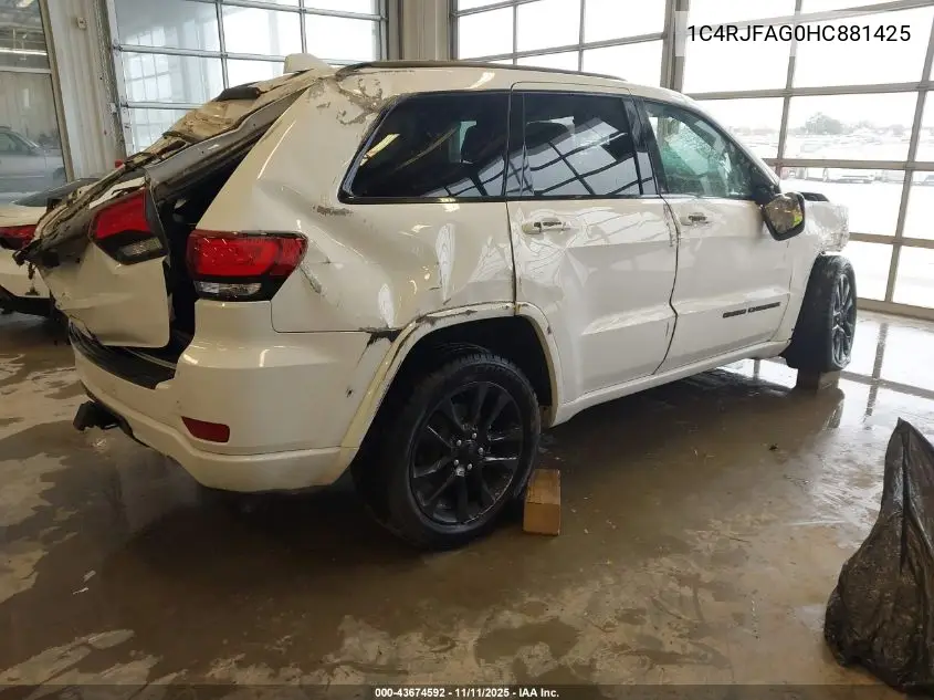 1C4RJFAG0HC881425 2017 Jeep Grand Cherokee Altitude 4X4