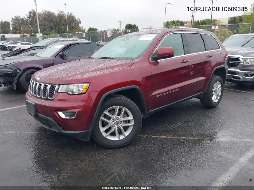 1C4RJEAG0HC609385 2017 Jeep Grand Cherokee Laredo 4X2