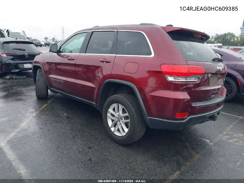 1C4RJEAG0HC609385 2017 Jeep Grand Cherokee Laredo 4X2