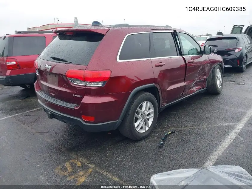1C4RJEAG0HC609385 2017 Jeep Grand Cherokee Laredo 4X2