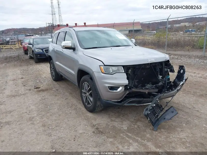 1C4RJFBG0HC808263 2017 Jeep Grand Cherokee Limited 4X4