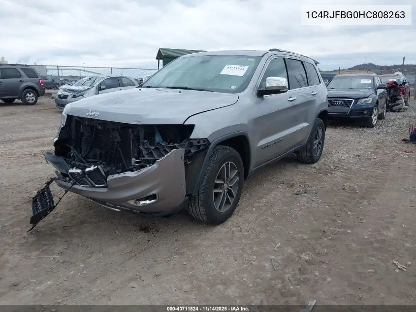 1C4RJFBG0HC808263 2017 Jeep Grand Cherokee Limited 4X4