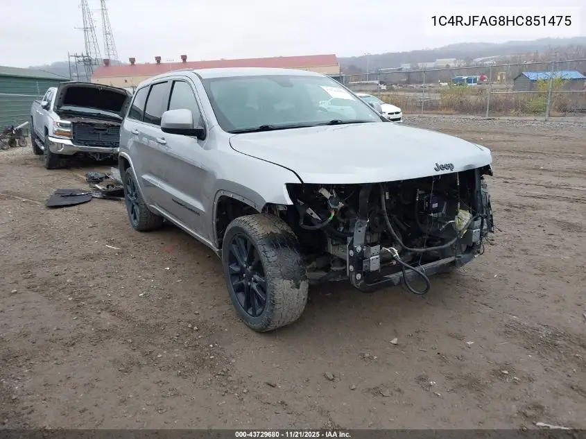 1C4RJFAG8HC851475 2017 Jeep Grand Cherokee Altitude 4X4