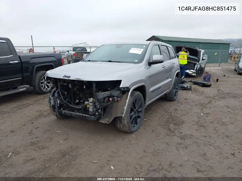 1C4RJFAG8HC851475 2017 Jeep Grand Cherokee Altitude 4X4