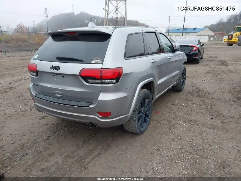 1C4RJFAG8HC851475 2017 Jeep Grand Cherokee Altitude 4X4