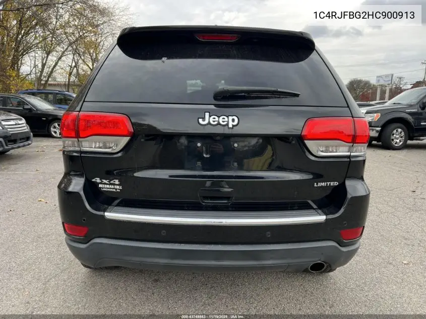 1C4RJFBG2HC900913 2017 Jeep Grand Cherokee Limited 4X4